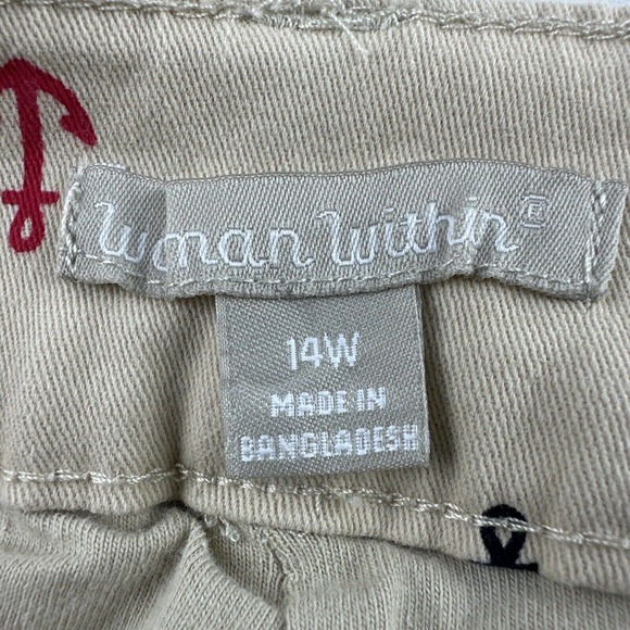 WOMAN WITHIN Anchor Print Skort Shorts Under Skirt Size‎ 14W - Picture 8 of 10